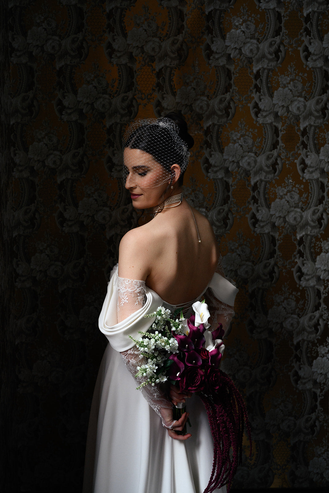 JOLENE Simple Birdcage Veil