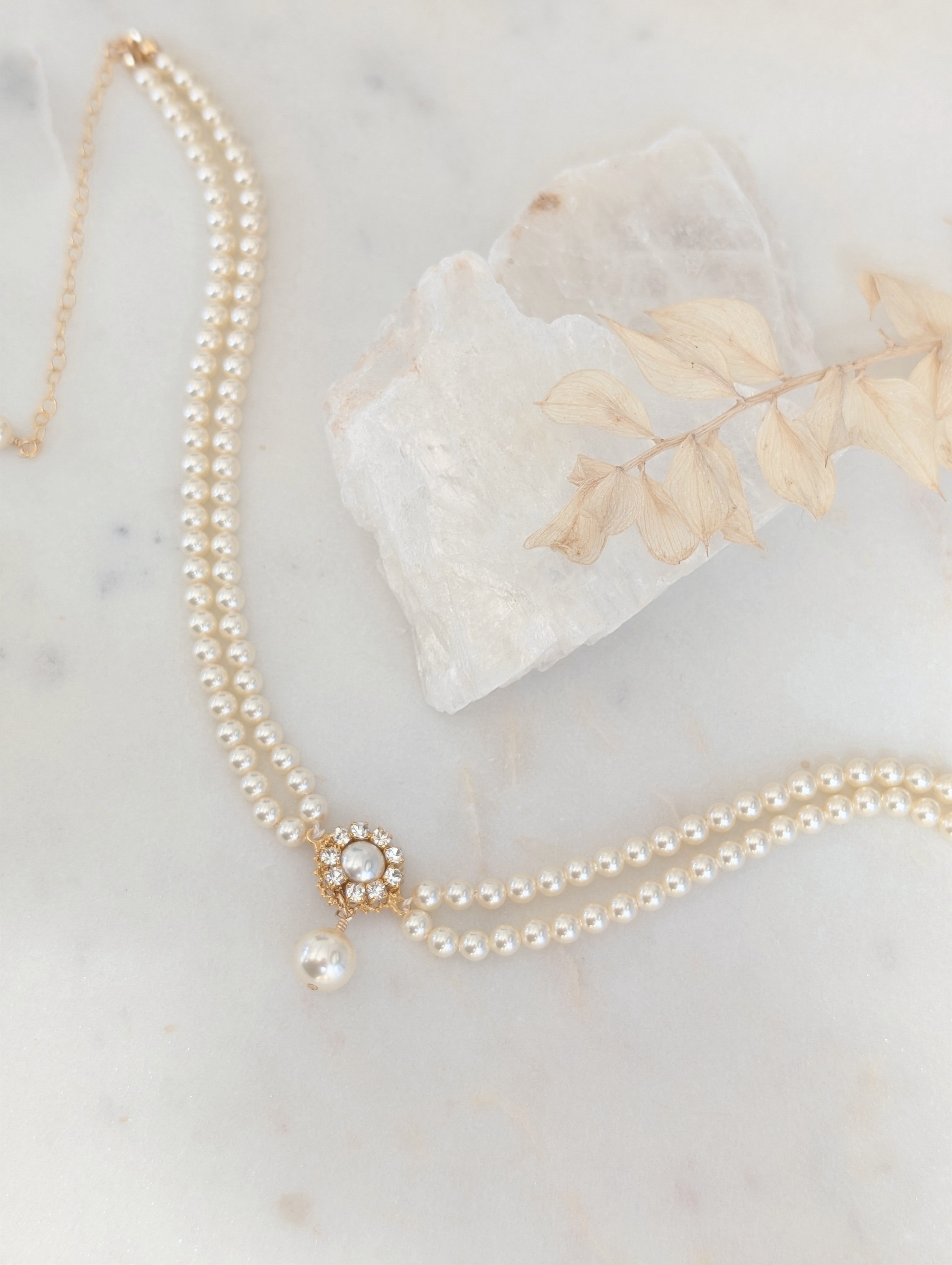 SYLVIE Double Strand Pearl Choker