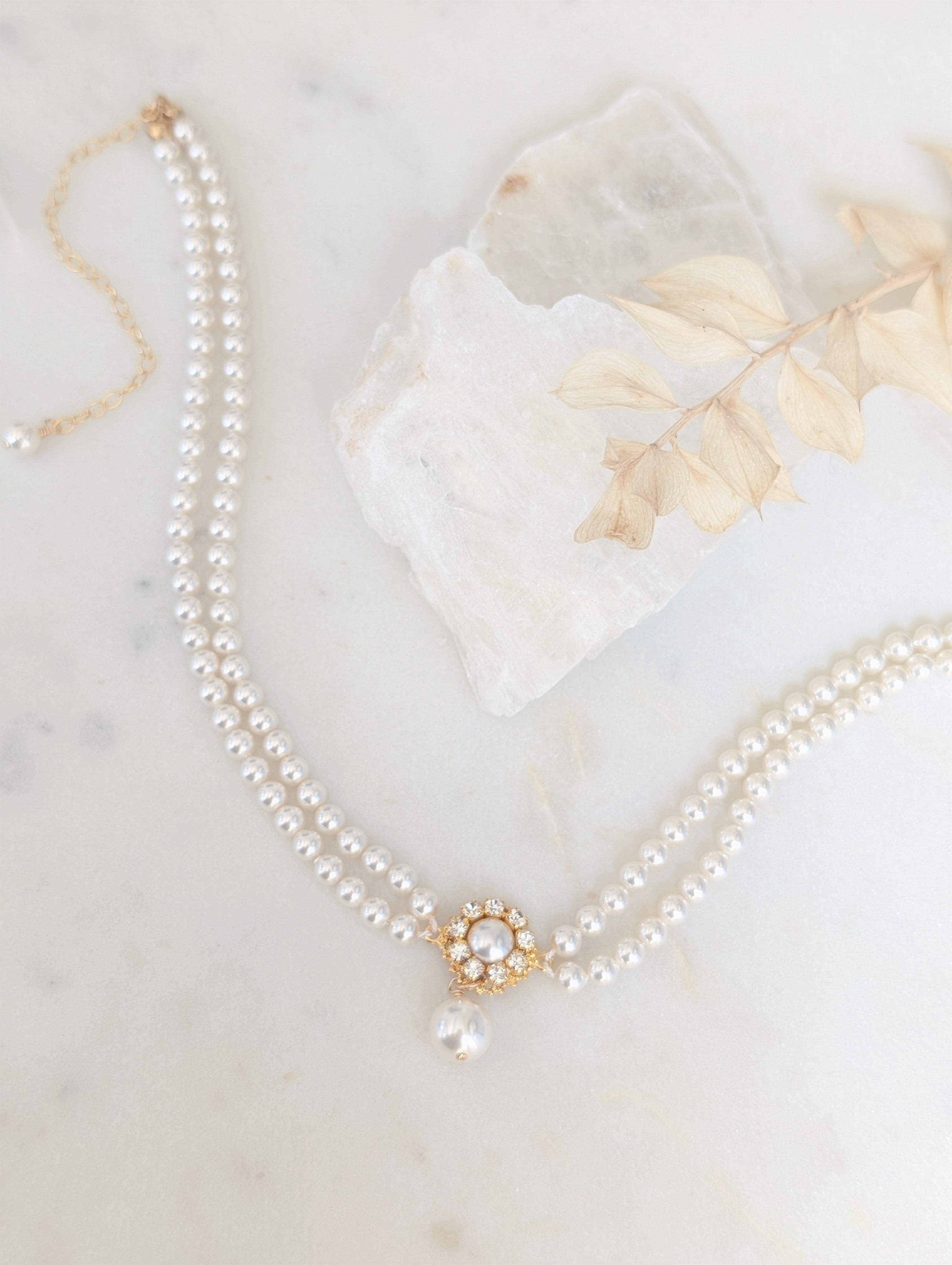 SYLVIE Double Strand Pearl Choker