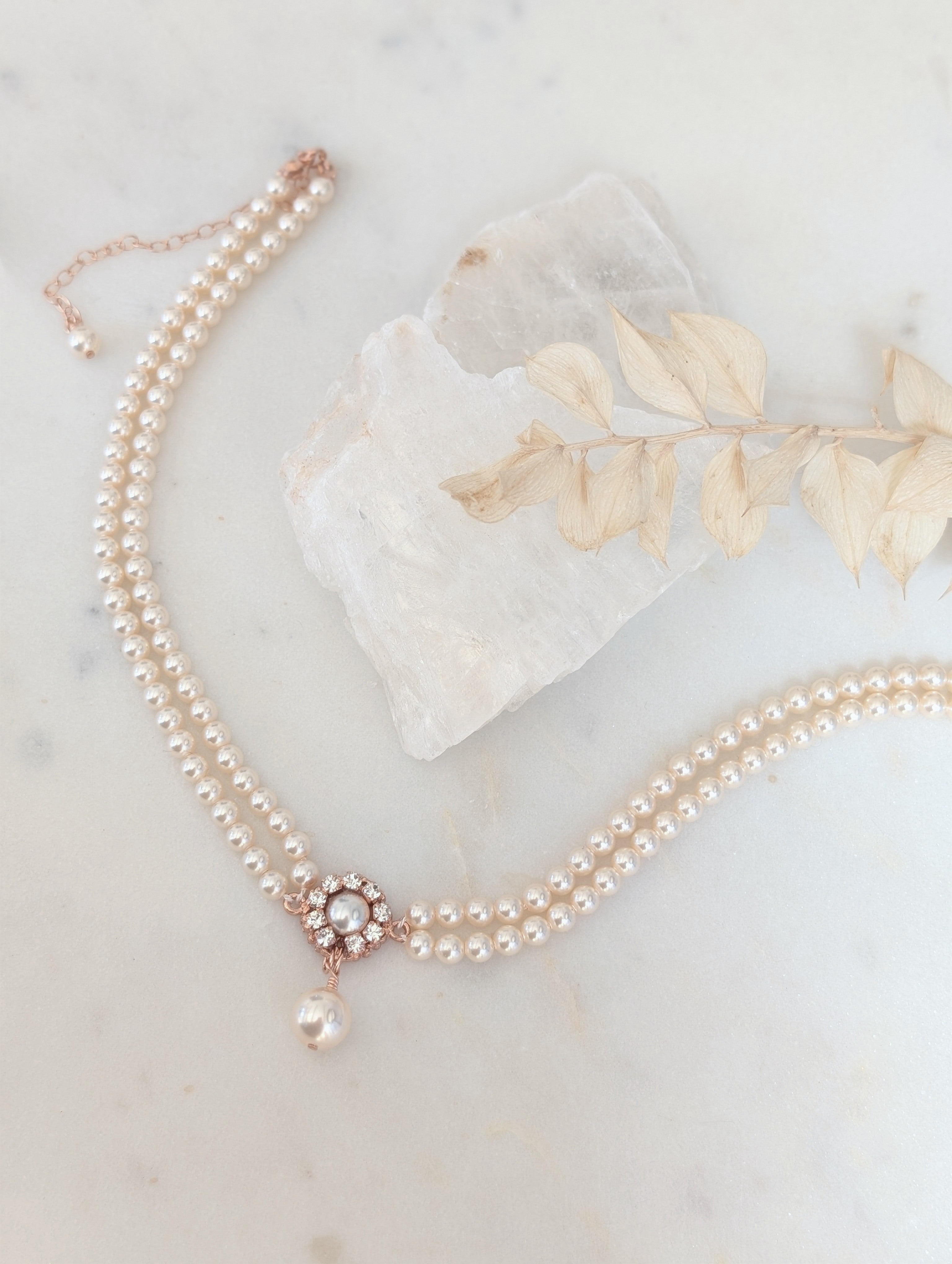 SYLVIE Double Strand Pearl Choker