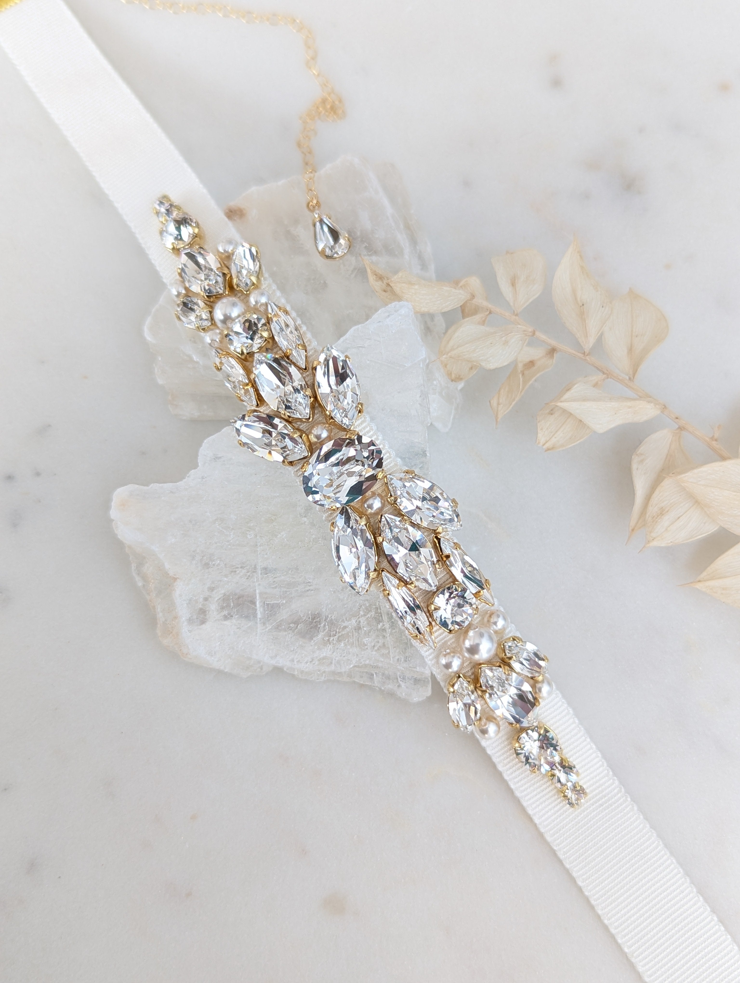 NARCISA Crystal Bridal Choker – Blair Nadeau Bridal