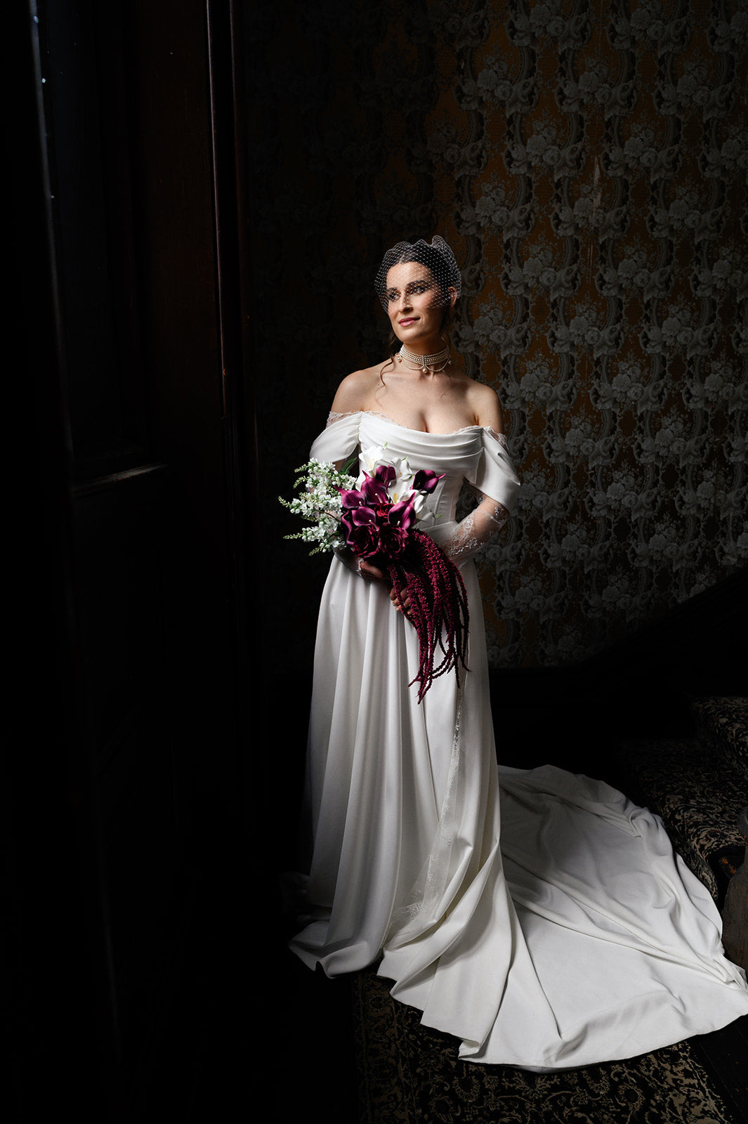 JOLENE Simple Birdcage Veil