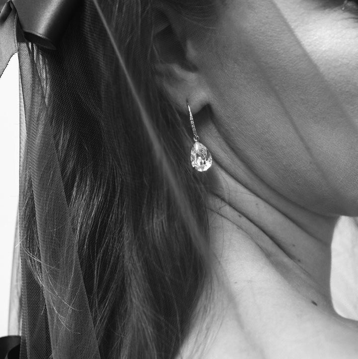 JUSTINE Crystal Teardrop Bridal Earrings
