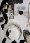ivory lace bridal headband made in canada