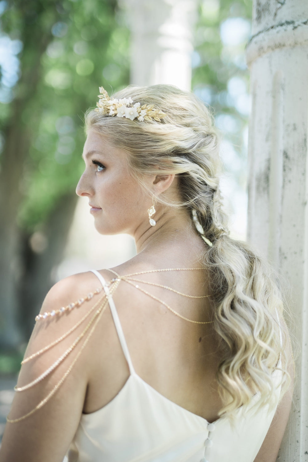 INDIGO Crystal Bridal Shoulder Necklace