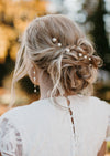 bridal pearl hair pin set for messy updo made in canada