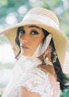 romantic flower hoop earrings for brides