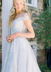 whimsical white flower with freshwater pearl bridal earrings for canadian weddings