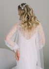 romantic flower and pearl wedding headband for brides