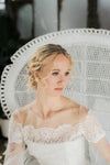 Large Oversized Gold Flower Petal Statement Pearl Bridal Stud Earrings - Made in Toronto Canada - Blair Nadeau Bridal 