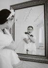 vintage inspired birdcage veil with modern bridal silk hairband