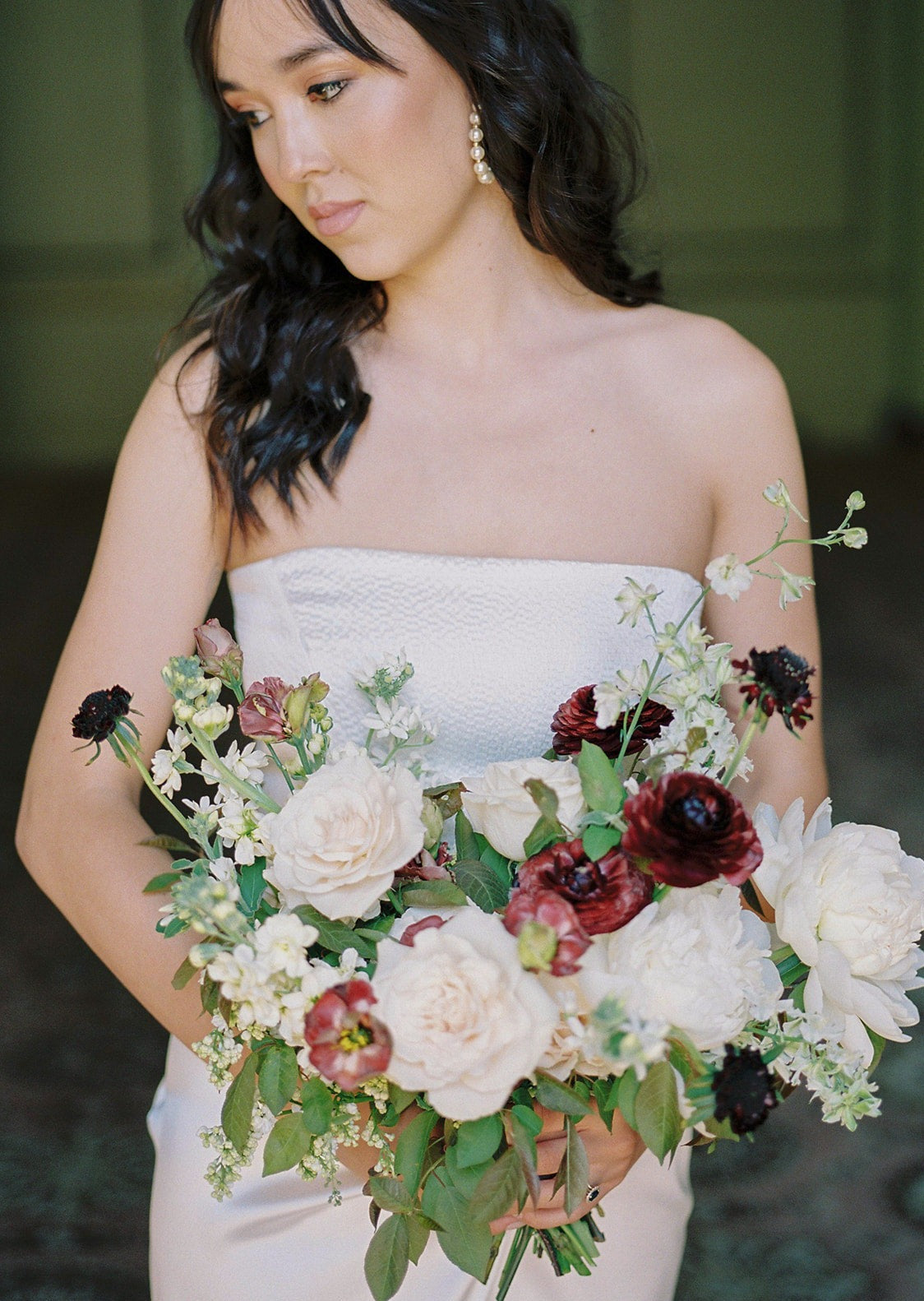 large hoop wedding earrings with pearls