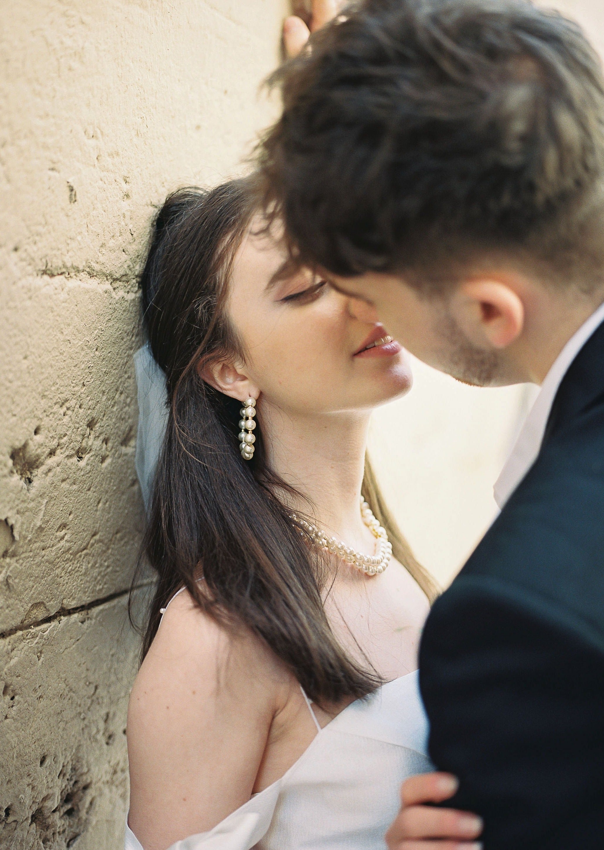 hoop earrings for elopements in paris france