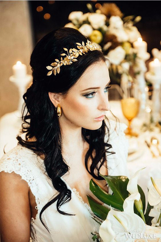 MILLICENT Leaf Bridal Crown – Blair Nadeau Bridal display picture 1
