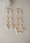 long pearl brides earrings in two sizes