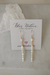 BAYLIE Long Vintage Pearl Bridal Earrings