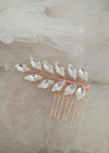 rose gold hair vine with crystals for brides hair