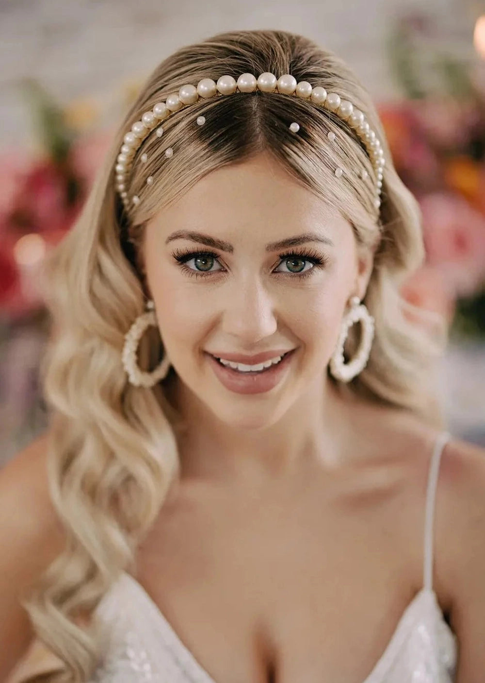 large pearl beaded earrings for weddings in canada