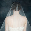 simple single layer oval cut minimalist wedding veil for brides in canada