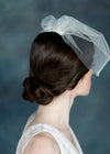 mini short wedding veil with bow for canadian brides