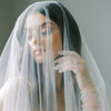 sheer tulle veil for weddings