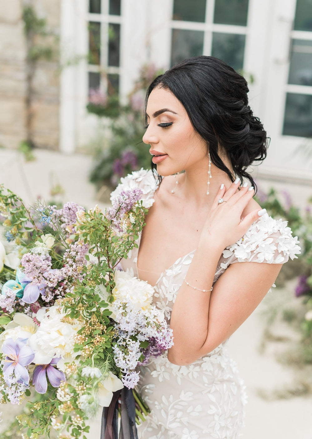 EVERLY Long Pearl Drop Earrings