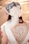 Vintage Inspired Crystal Juliet Cap Veil - Handmade in Toronto Canada - Blair Nadeau Millinery - Magnolia Studios