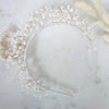 white Babies Breath Bridal Crown - Handmade in Toronto Canada - Blair Nadeau Bridal Adornments