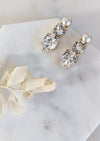 large teadrop bridal earrings for silk wedding dresses