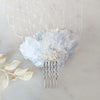 beaded crystal comb for simple wedding birdcage veil