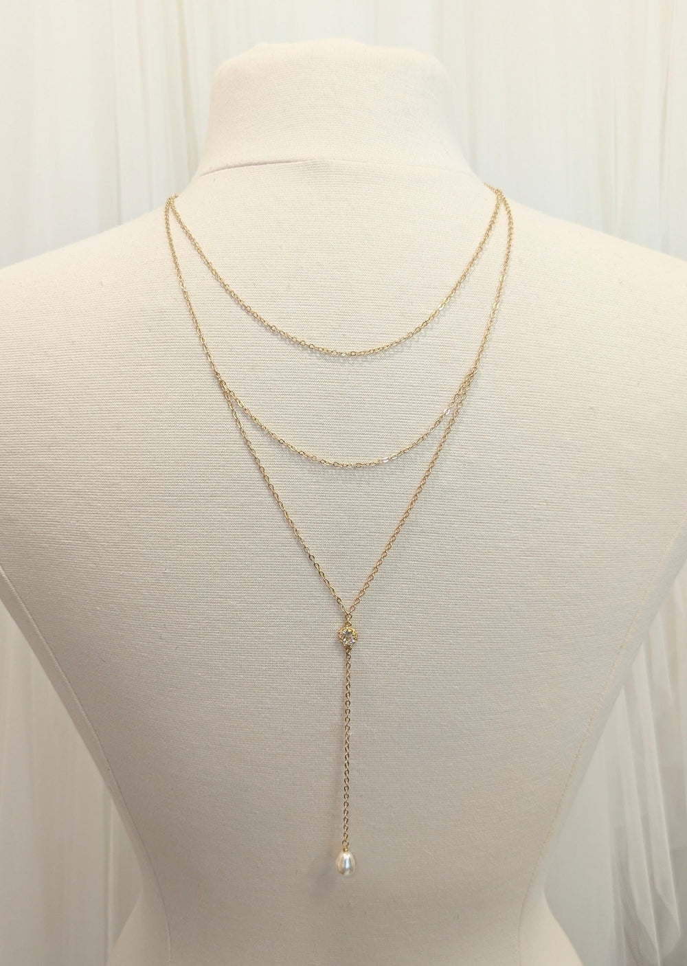 long back chain for modern wedding dresses