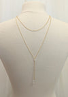 draped back chain for simple wedding dress