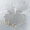 white ostrich feather bridal hair pins with crystals for wedding hair