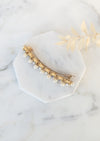 gold crystal hair clip for bridal hairstyles