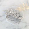 crystal leaf bridal hair comb for weddings
