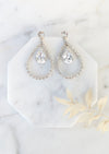 crystal teardrop wedding jewelry for classic brides 