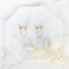 dainty gold chain ear huggies bridal earrings for the modern minimalist bride