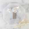 fine art small flower bridal hair comb