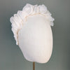silk organza scrunchie headband for modern bride to be