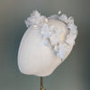 statement silk flower bridal headband for romantic weddings