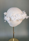 large statement wedding headpiece for fine art brides