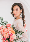 statement bridal earrings as seen in wedluxe