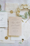 floral crown and stationery for fine art weddings