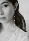 long shoulder grazing round pearl earrings for weddings in canada