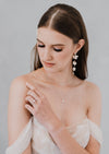 Gold Ivory Pearl Cluster Bridal Wedding Dangle Earrings - Handmade in toronto ontario canada - blair nadeau bridal - Hannah Belvedere Photography