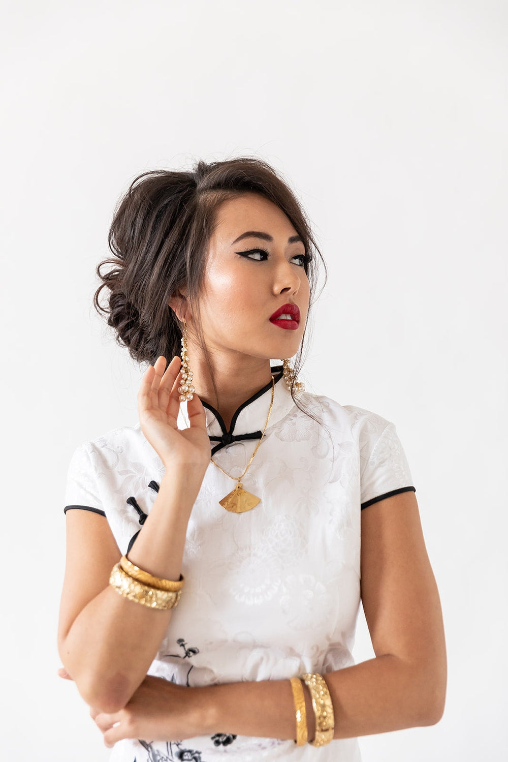 EVITA Pearl Bridal Drop Earrings