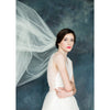 waltz length wide gathered comb wedding veil for brides. handmade in canada by blair nadeau bridal