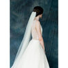 catherdral length wide off white gathered comb wedding veil for brides. handmade in canada by blair nadeau bridal