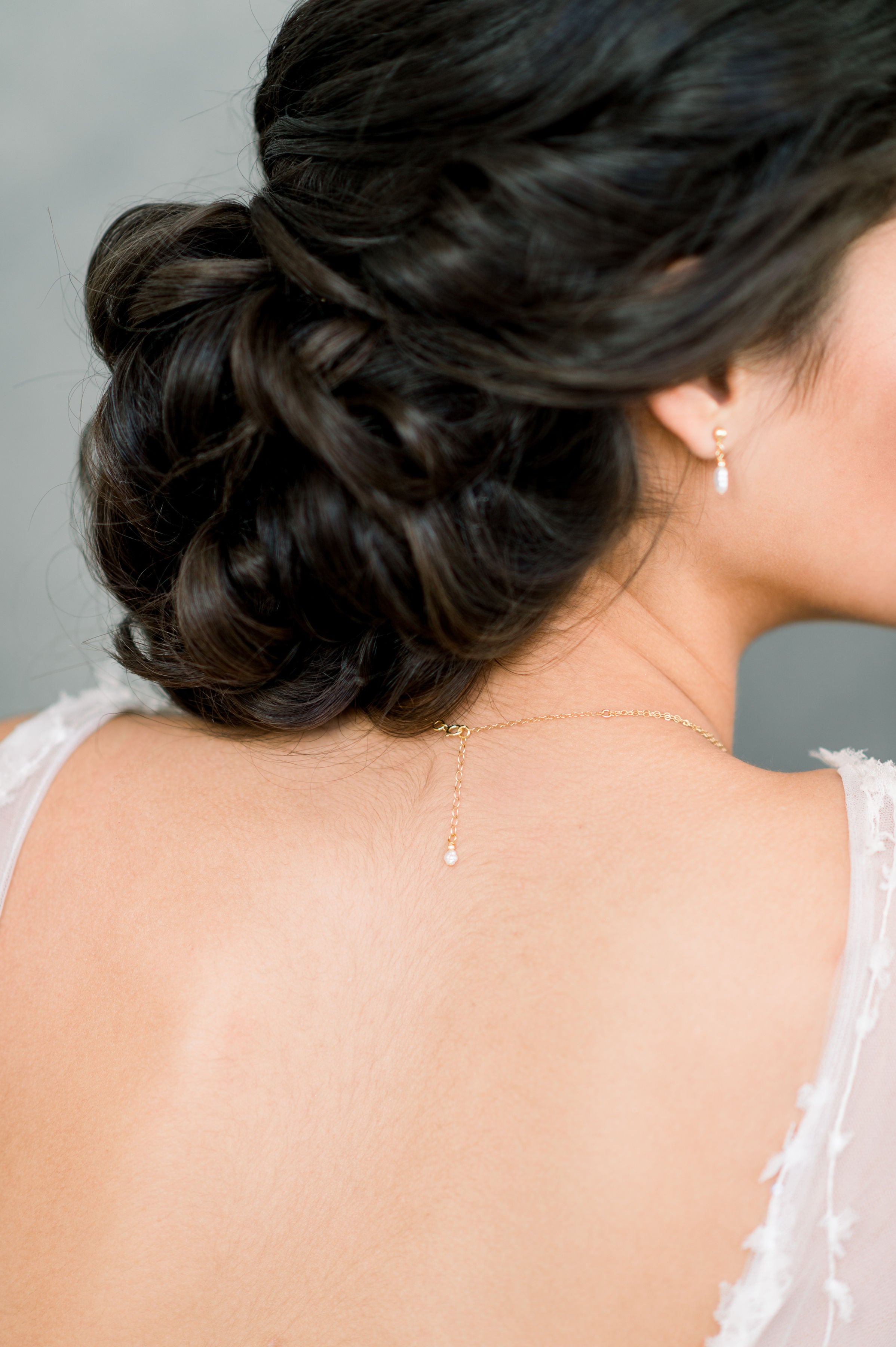 double layer vintage bridal necklace with freshwater biwa pearls - available in silver, gold or rose gold filled, handmade in toronto ontario canada by blair nadeau bridal adornments