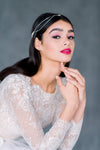  Pearl & Crystal Festival Inspired Bohemian Bridal Hair Chain Jewelry - available in silver, gold and rose gold - made in Toronto Ontario Canada - Blair Nadeau Bridal
